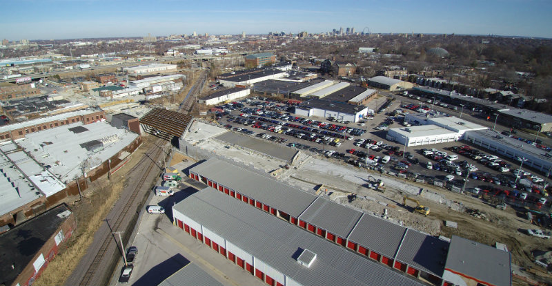 Kingshighway Bridge - Looking Northeast from above - Dec 30, 2016